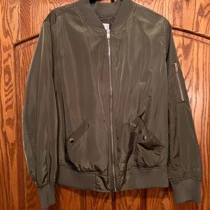 Angel Kiss Khaki Green Bomber Jacket